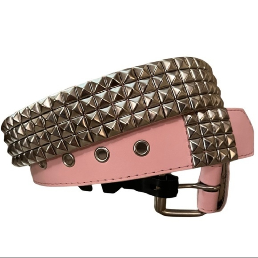Pink Studded Women's Belt